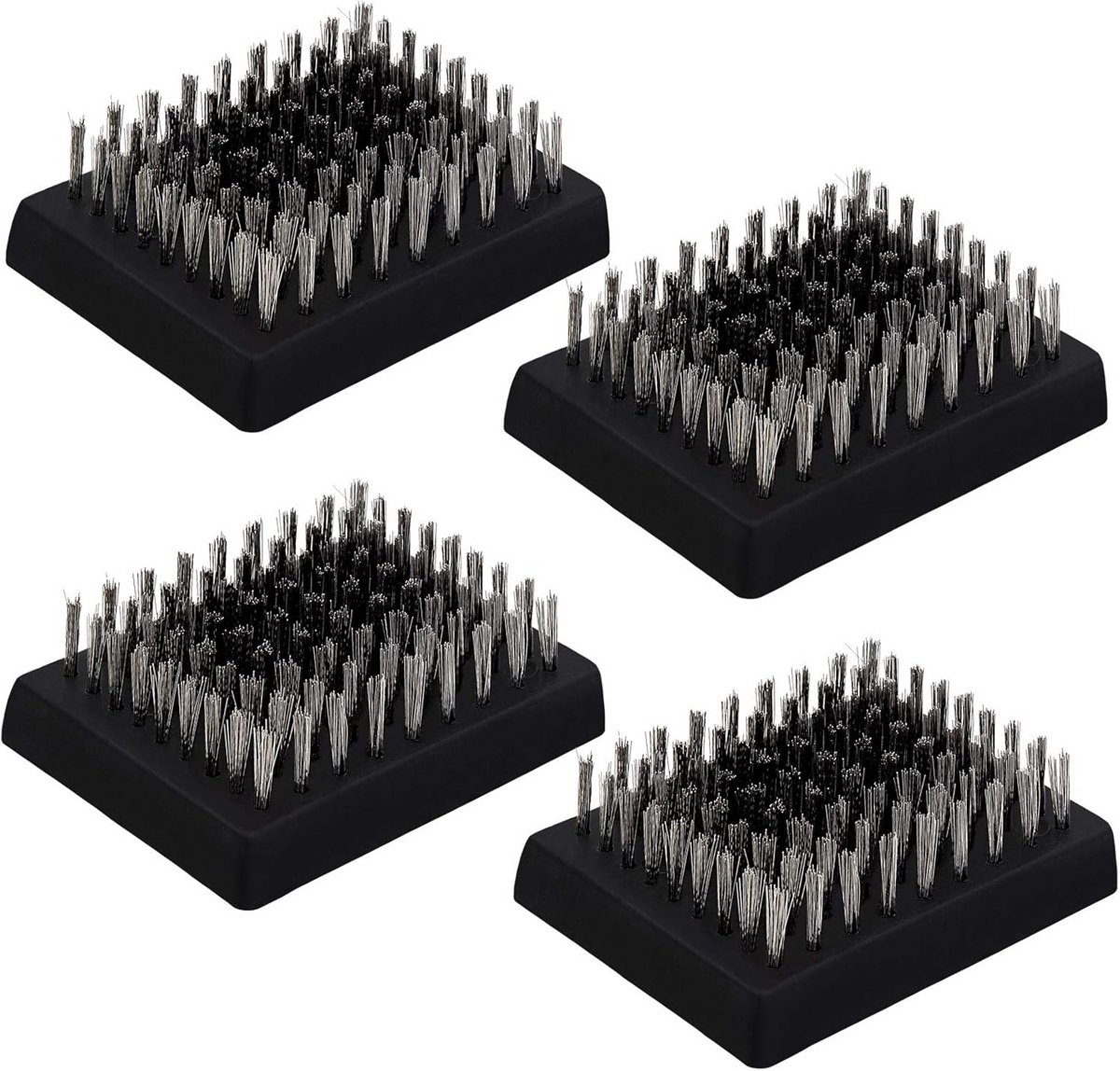 4 Stuks Vervangbare Grillborstel Hoofden voor Effectieve BBQ Reiniging