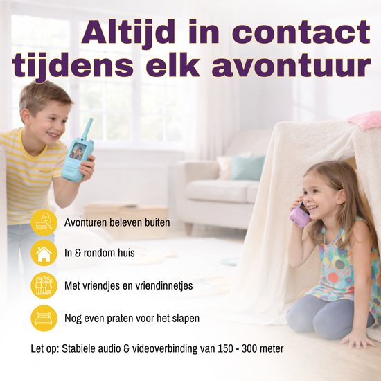 Talkies-walkies vidéo pour enfants, lot de 2 portables