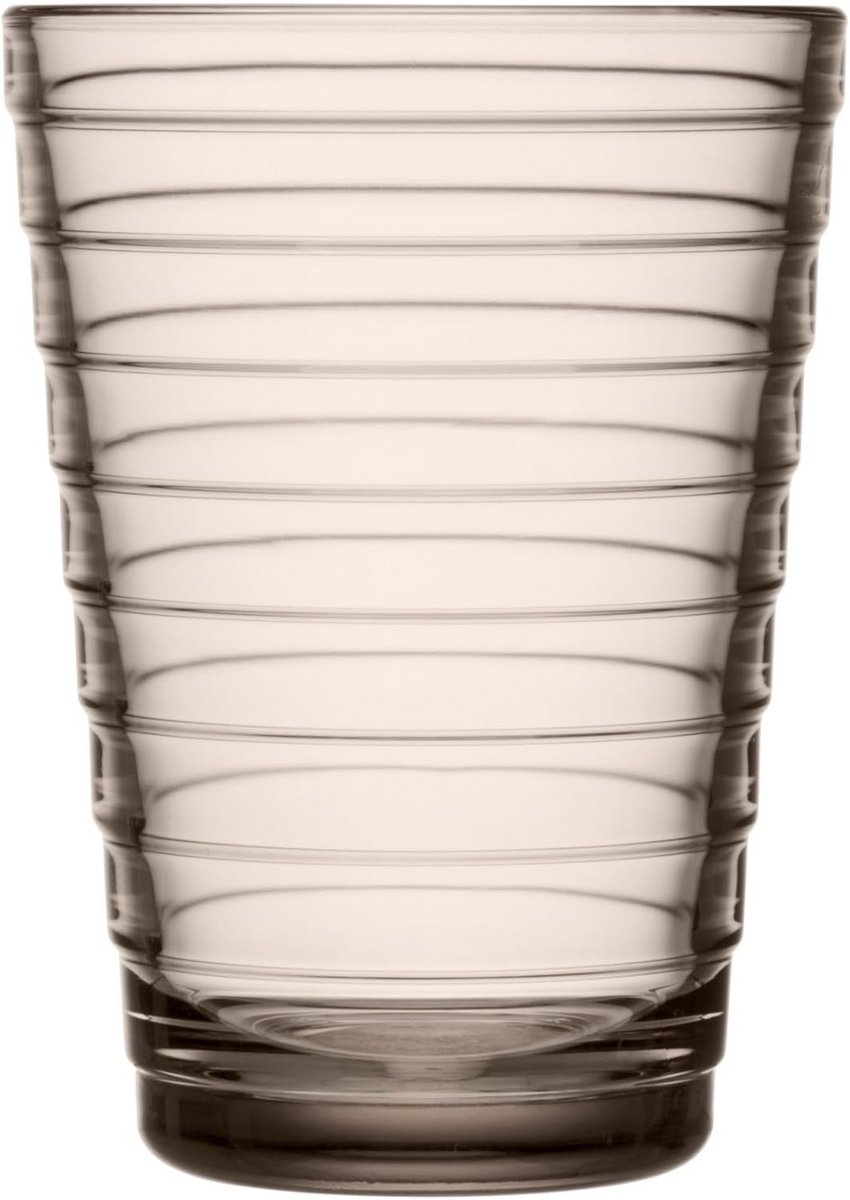 Set van 2 Linen Bekers / Mokken 33 cl - Scandinavisch Design Glaswerk