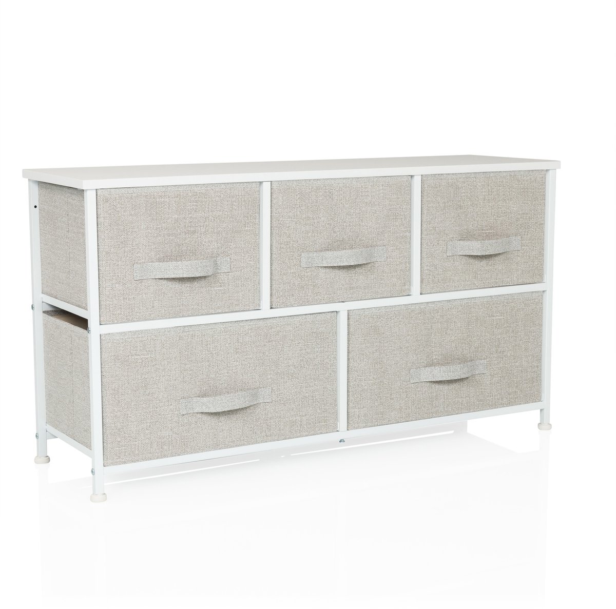 hjh LIVING Ladekast FOLDAR 100x30x55cm 5 vakken grijs hjh LIVING