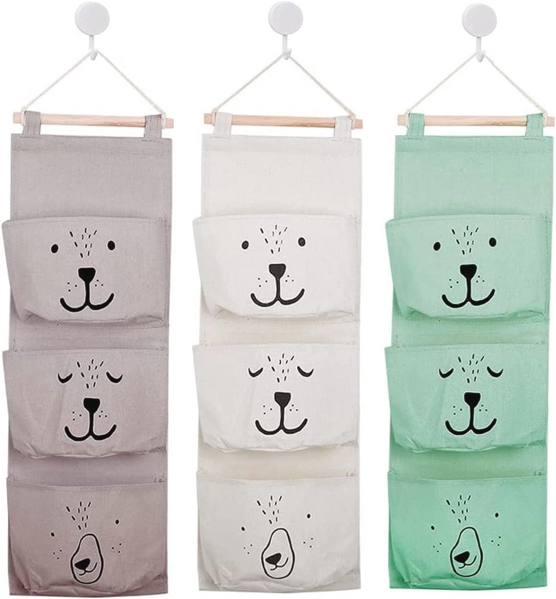 Hangende wandorganizer voor kinderkamer - waterdicht, met 3 vakken, ideale opbergoplossing