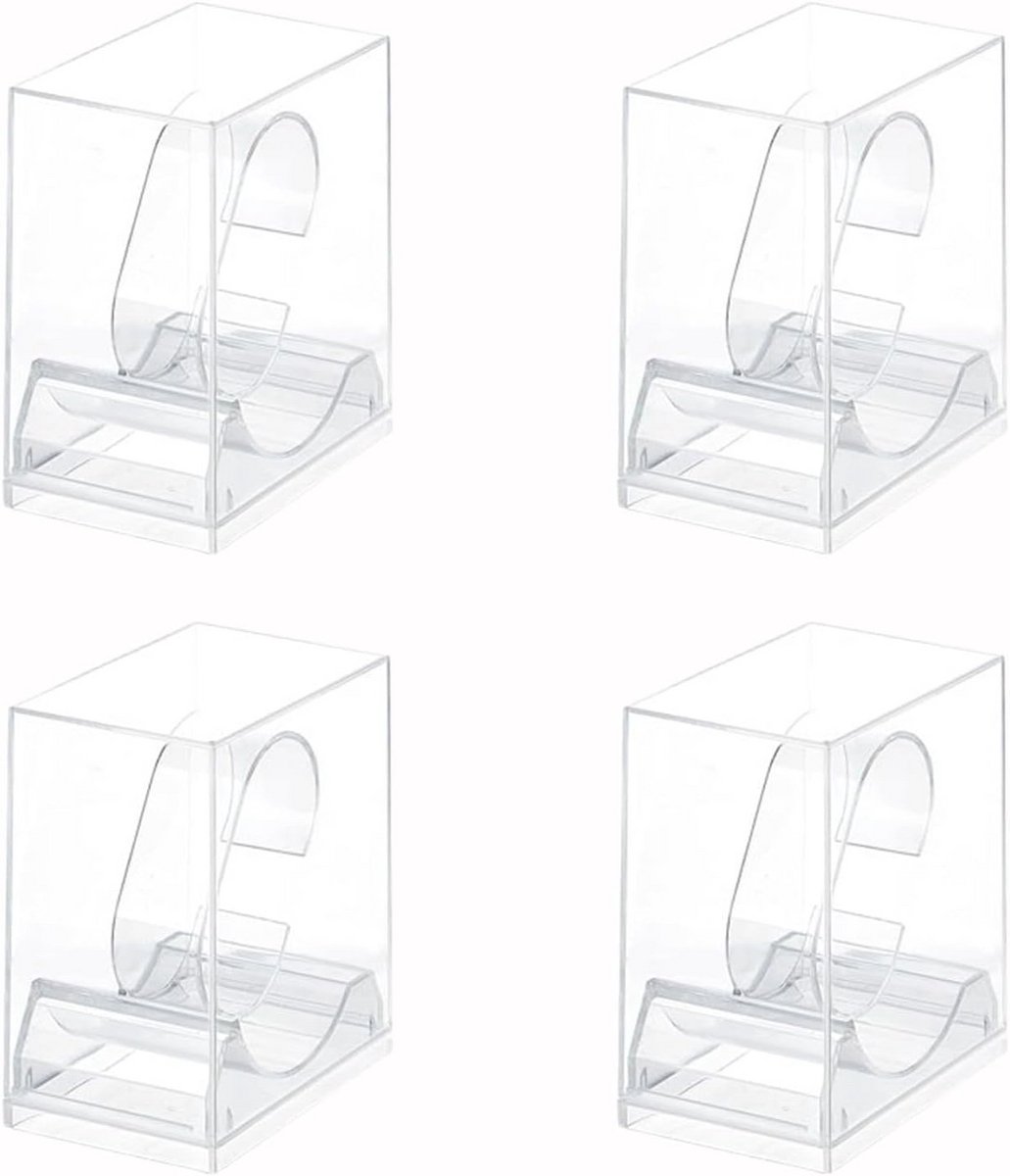 4 stuks transparante horlogestandaard van acryl voor horloge en armband