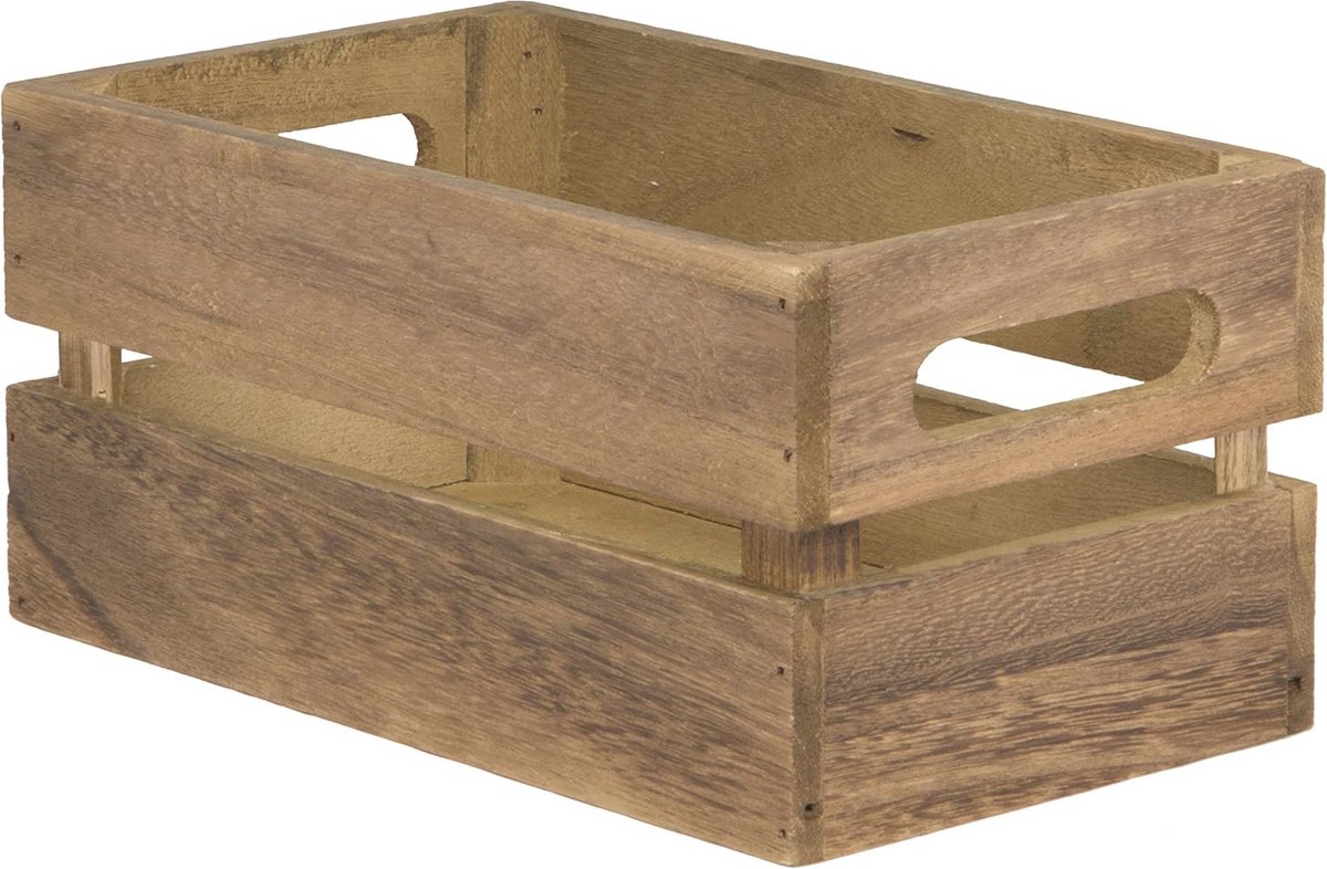 Vintage Mini Houten Krat Tafel Organizer - Kruiden Opbergdoos met Slimme Holding