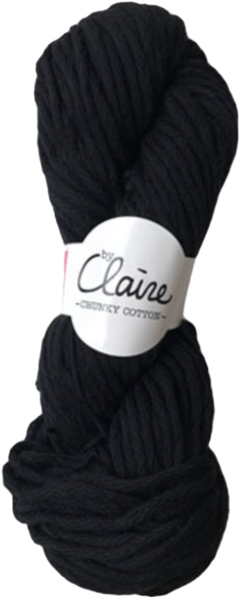 byClaire chunky cotton 015 black - Haakgaren / Breigaren