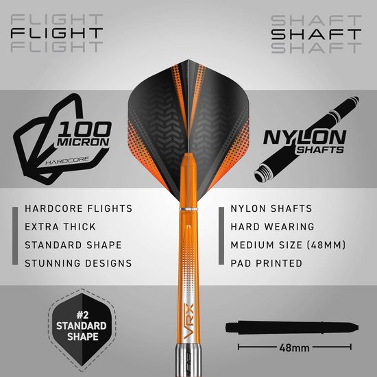 Professionele Steeltip Dartpijlen Set van 23, 25 of 27g met Flights en Dart Schachten — afbeelding 3