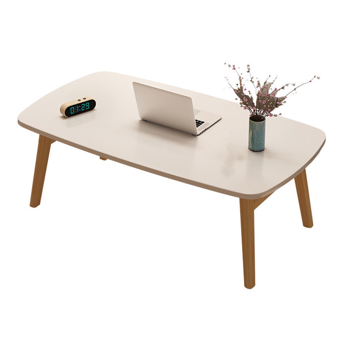 HOERFURIY Bureau - Bureau wit- Computerbureau - Computer Tafel - Bureautafel - 80 x 50 x 44 cm