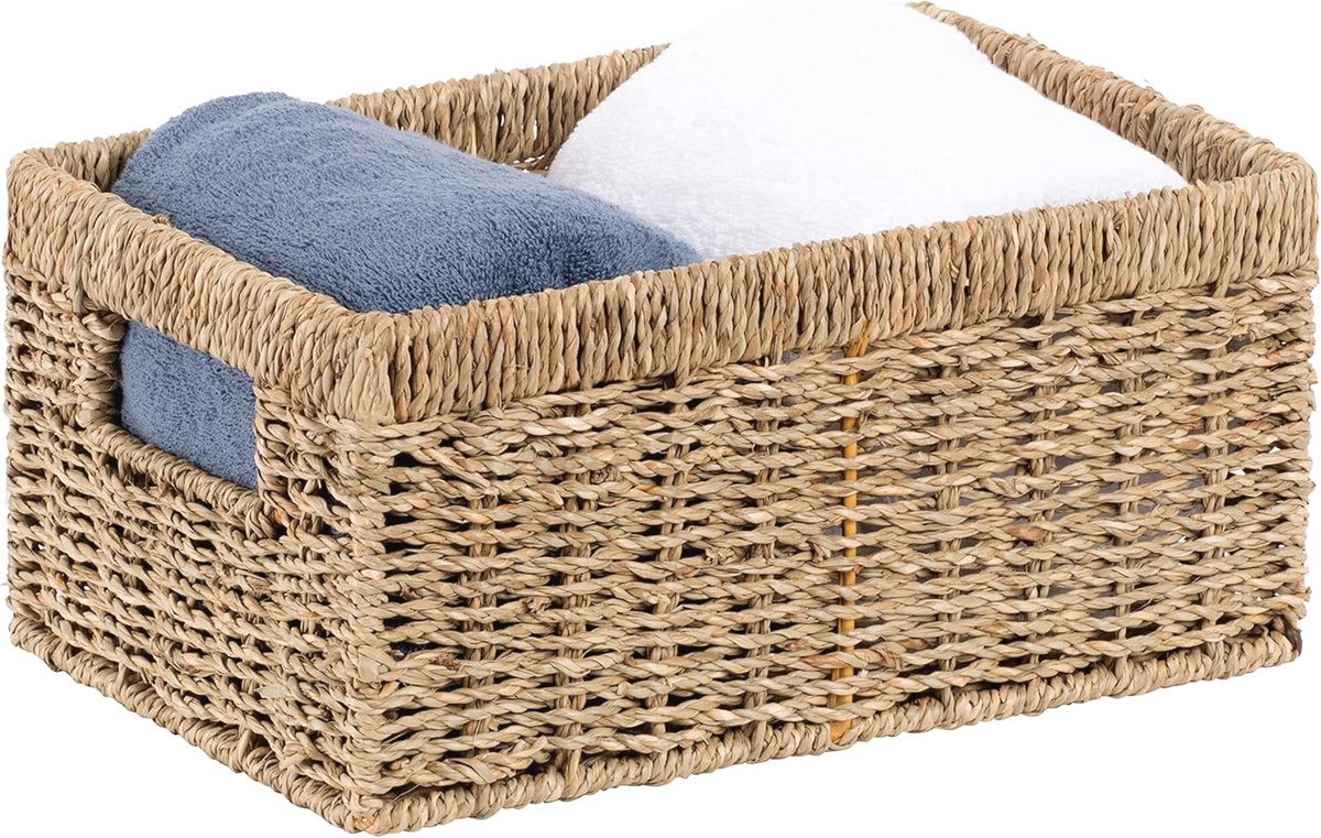 Wicker Storage Baskets Medium | Seagrass Rattan Woven Baskets voor Thuis