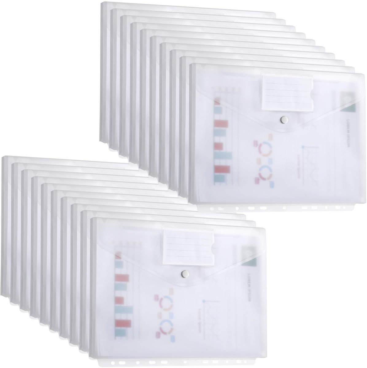 IMPERATORIS® Documentenmap - Envelopmap Organizer - Zakelijke Aktetas en Portfolio Organizer voor Notepad, Telefoon en Kaarten - Ideaal voor Thuis, School en Kantoor - 10 Stuks