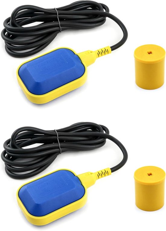 2 Stuks 3m Kabel Waterniveau Controller - Rechthoekige