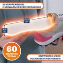 24cm/9" x 8cm/3" inlegzoolwarmer, 60 warmers totaal. Ontworpen voor volwassenen schoenen.