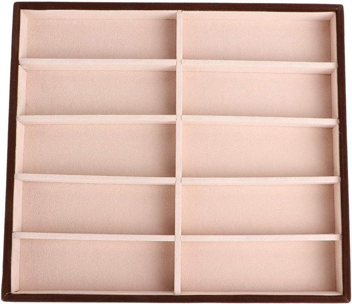 Allecta - Moderne Brillen Organizer met 10 Vakken voor Zonnebrillen - Bril Display en Opbergkoffer