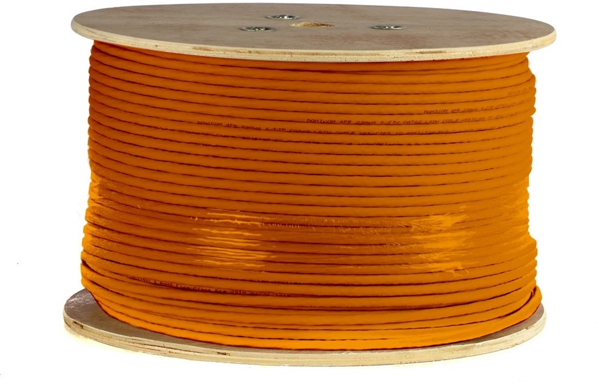 DANICOM CAT7 100% koper S/FTP 500 meter kabel op rol stug - LSZH (Cca) - Trekdoos - Internetkabel - Netwerkkabel - UTP kabel