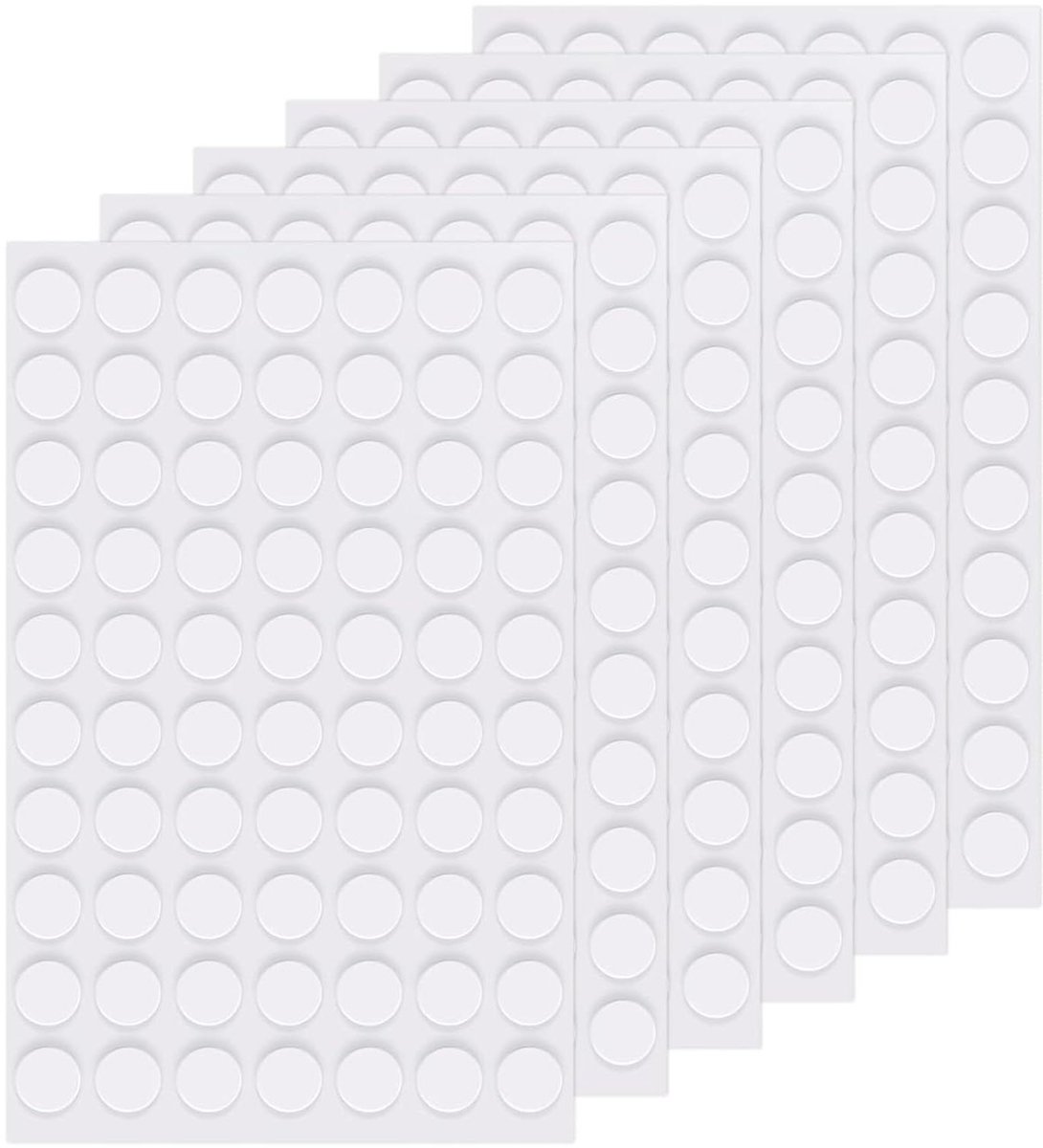Allecta - Dubbelzijdige Plakpunten - Transparante Ronde Stickers - Herbruikbaar - Waterdichte Kleefpads - Doe-het-zelf Decoratie - Poster - Glas - Hout (20 mm) - 420 Stuks