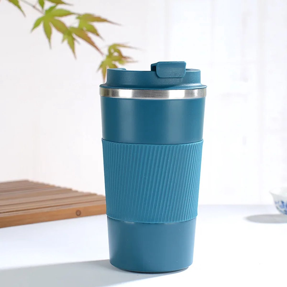 Roestvrijstalen Thermosbeker Serie - Isolerende Koffiebeker - Blauw - 380