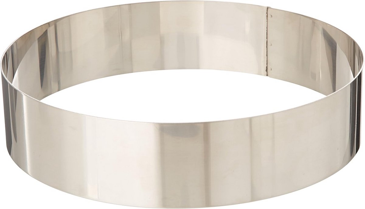 Ronde ringvorm 26 cm x 6 cm - 18/10 roestvrij staal