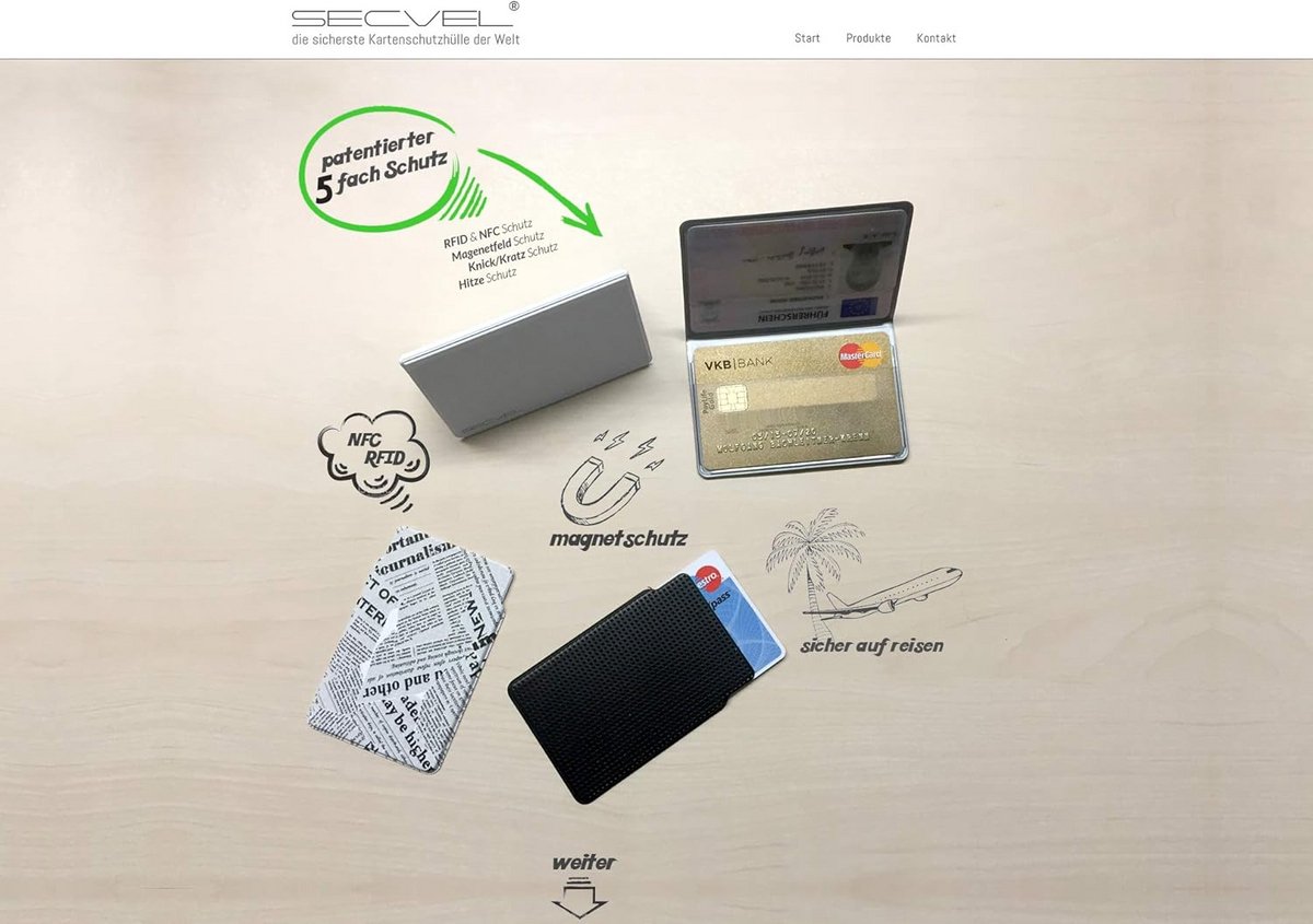 Leer Kaarthouder met RFID/NFC & Magnetische Veld Bescherming - 2-4 Kaarten