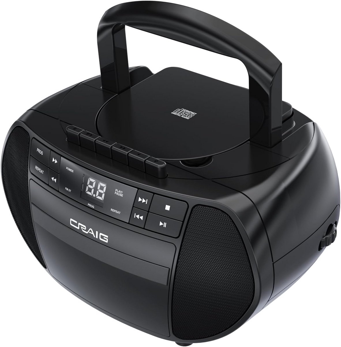 CD Boombox met AM/FM Radio en Cassettespeler - Draagbare Stereo