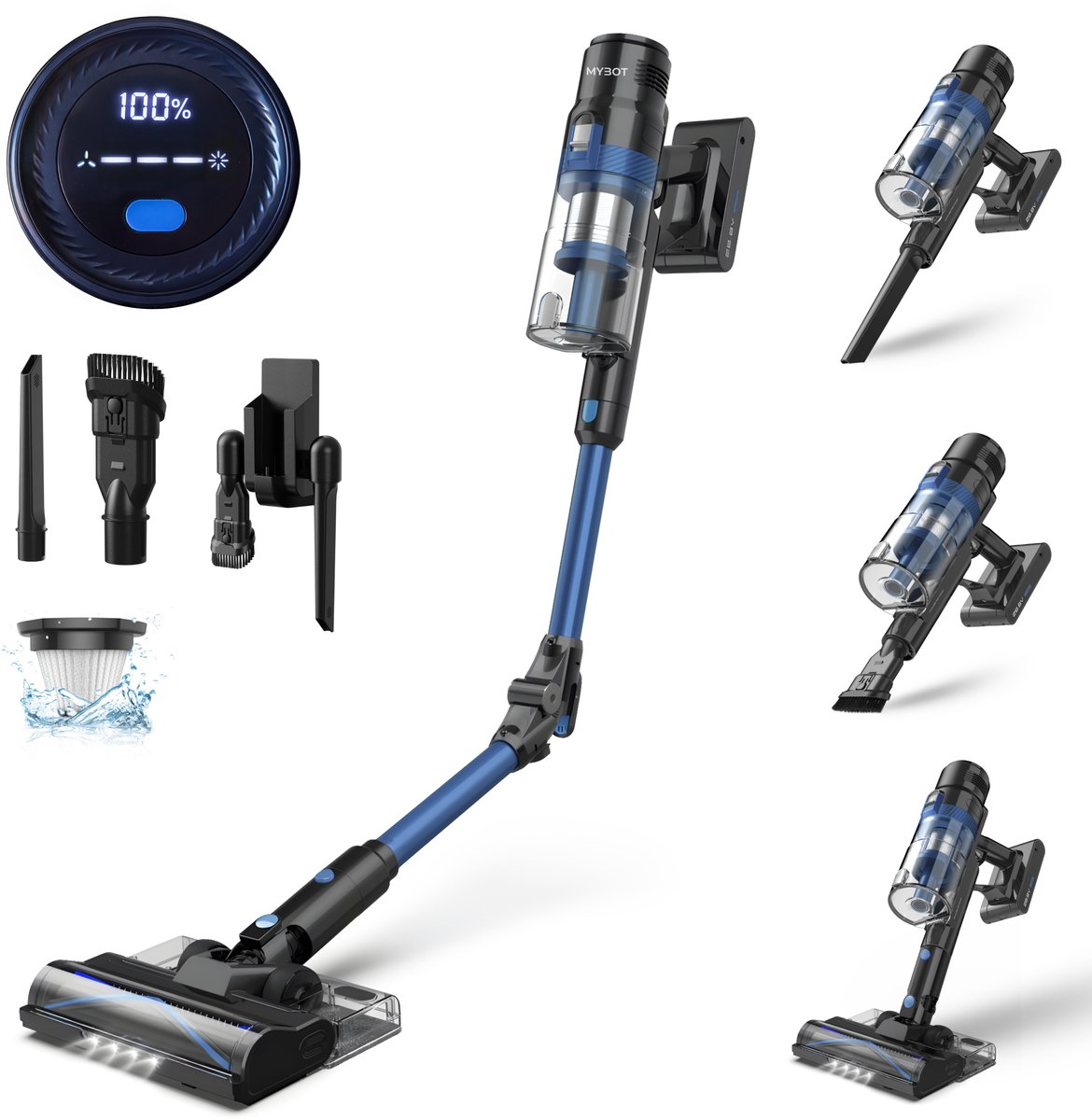 MYBOT S8 Ultra - Steelstofzuiger met Dweilfunctie - 430W -