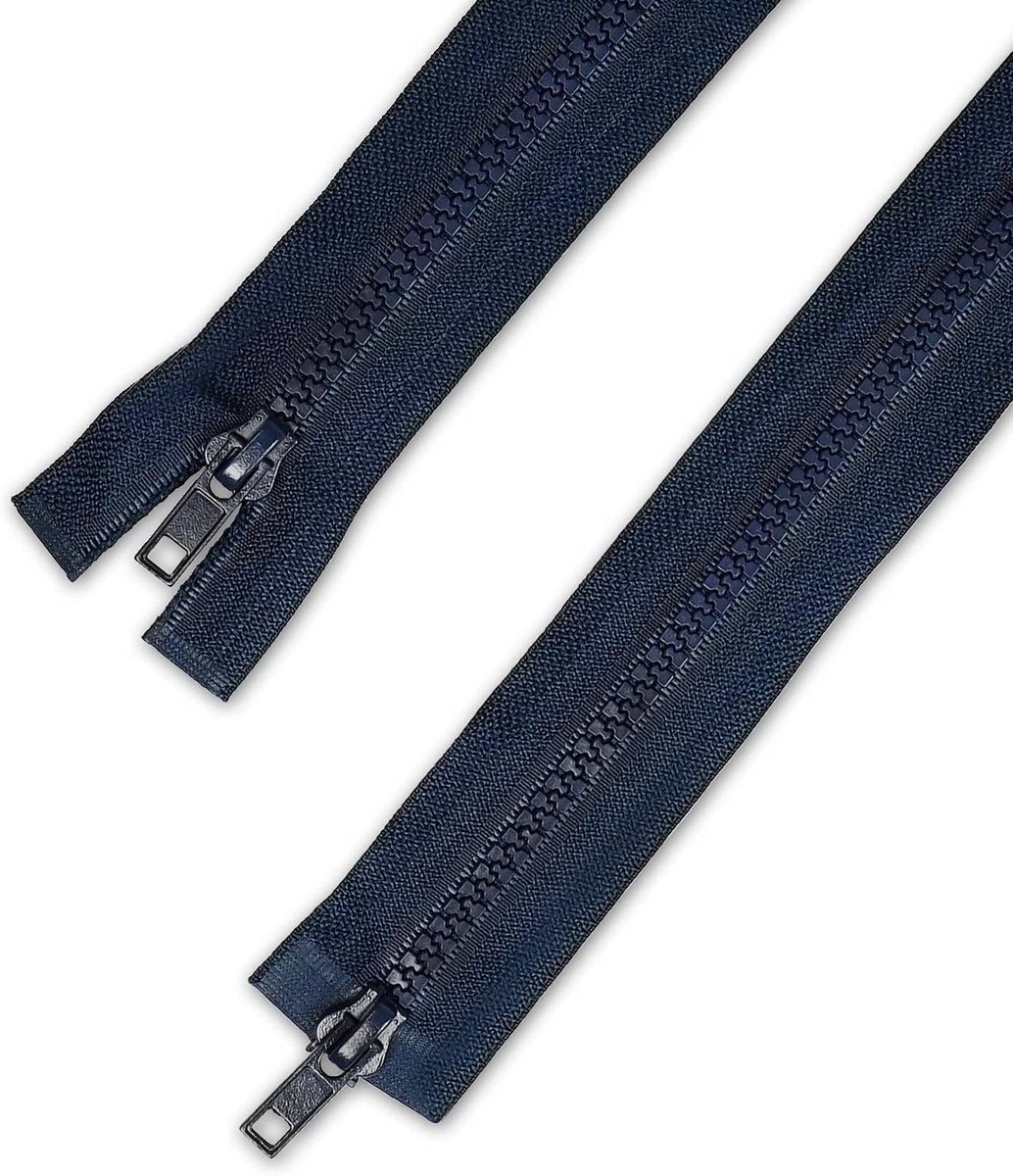 Extra Brede 2-Weg Ritssluiting Donkerblauw (70 cm) - Robuust en Praktisch voor Jassen en Tassen