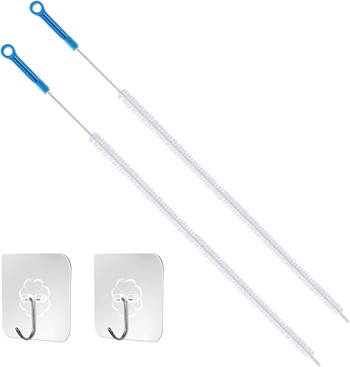 Set van 2 Lange Flexibele Afvoerreinigingsborstels (71 cm) - Voor Keuken, Badkamer en Sifon