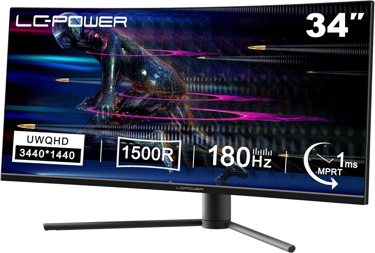 34 inch Ultrawide 165Hz Curved Gaming Monitor UWQHD 1ms HDR