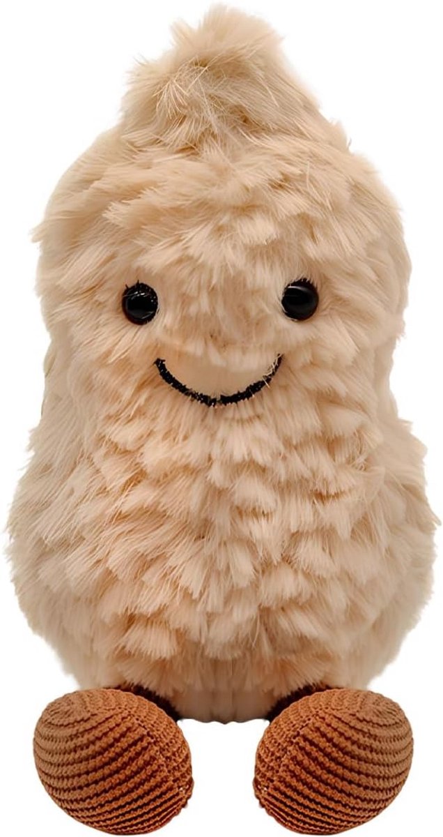 Schattig pluche pinda's dier 16 cm - zacht kort pluche met PP-katoen vulling - ideale kinderdecoratie