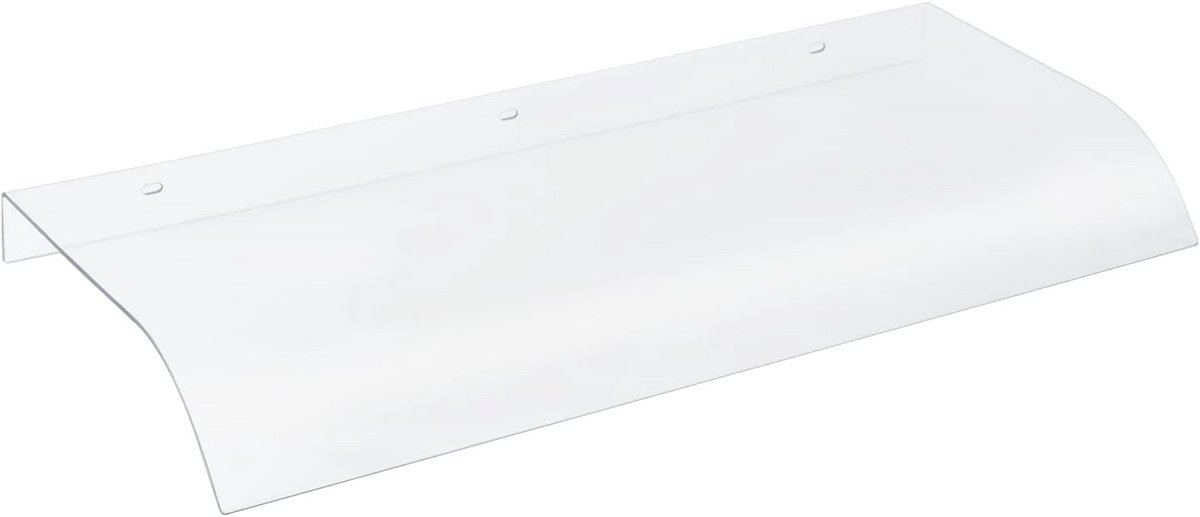 Transparante Deurluifel Gebogen 40x80cm - UV-bestendig Regen- en Hagelbescherming