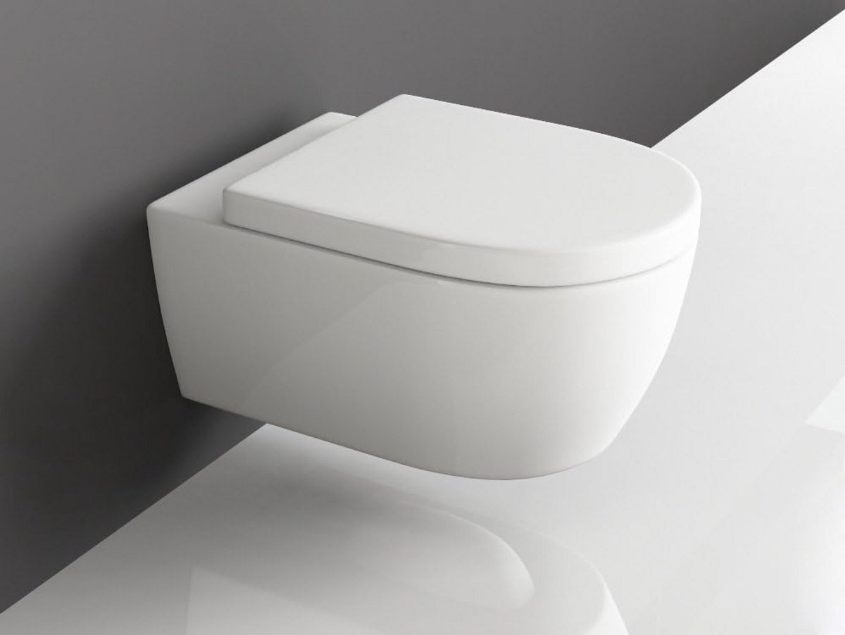 Hangend Toilet Zonder Spoelrand met Softclose WC-Bril - Complete Set