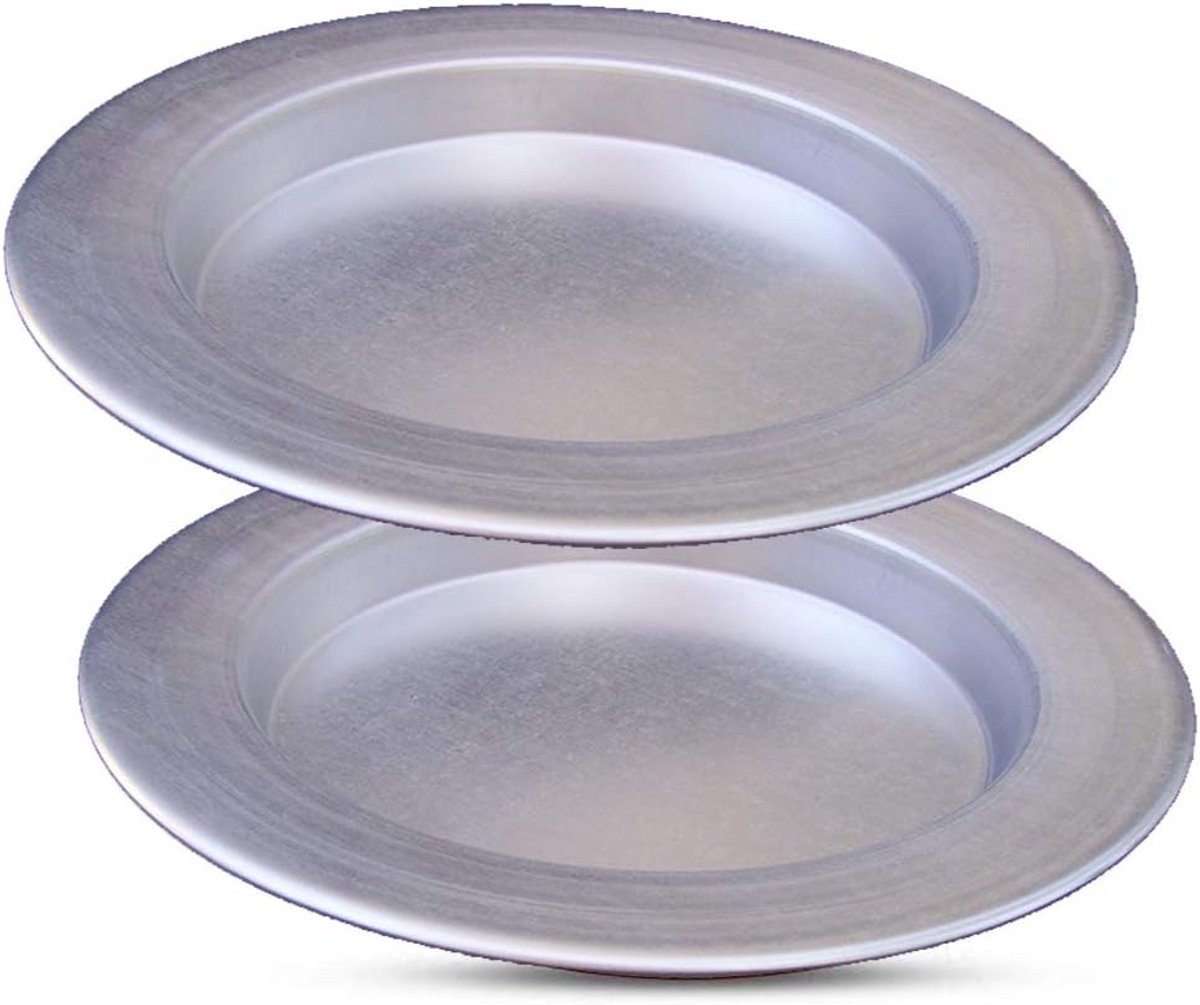2x Grote Aluminium Bakvormen voor Kunefe, Kadaifi en Turkse Desserts - Zilver