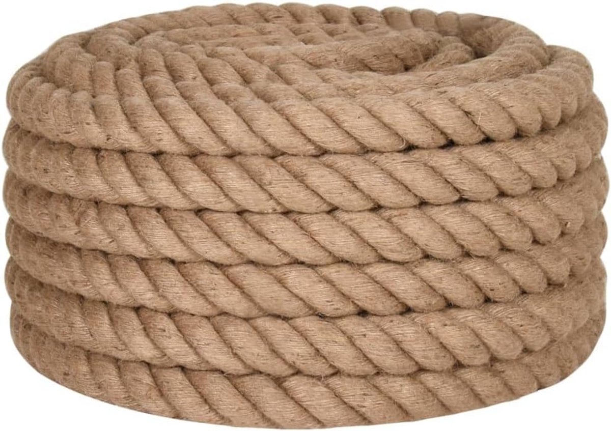 Jute touw 5 meter lang 60 mm dik natuurlijk vezel