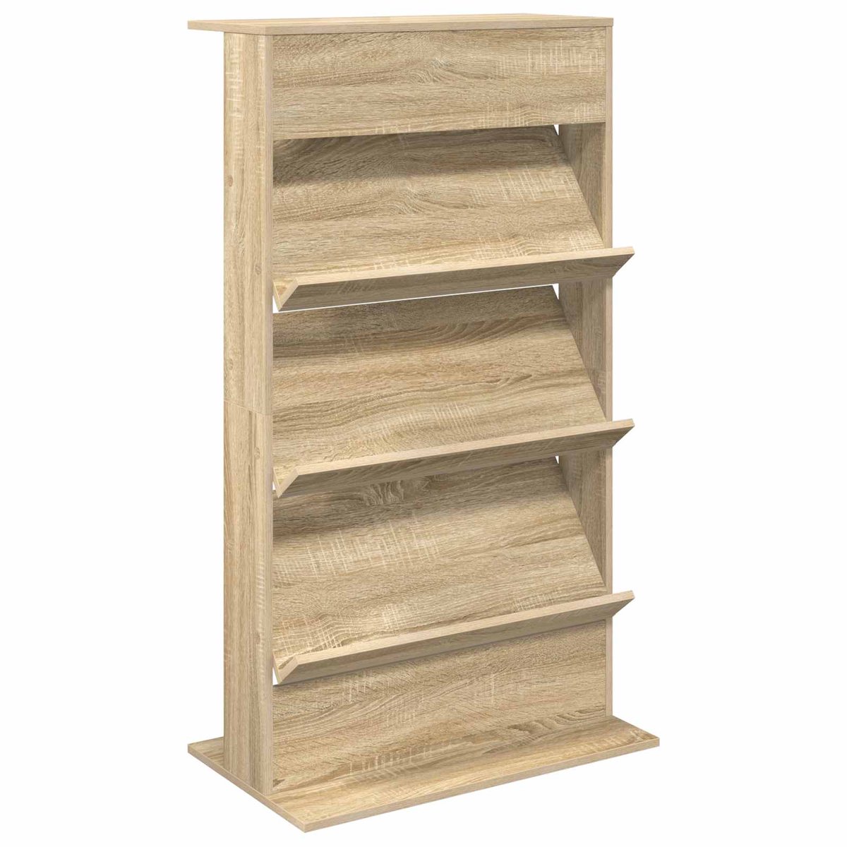 vidaXL - Tijdschriftenrek - Sonoma - Eik - 70 - x - 41 - x - 126 - cm - Bewerkt - hout