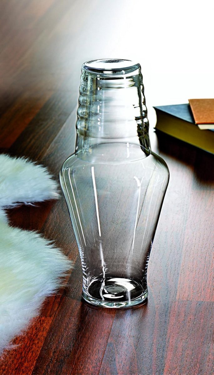 Luxe Glazen Karaf met Tumblers - 1 Liter - Dag & Nacht Set