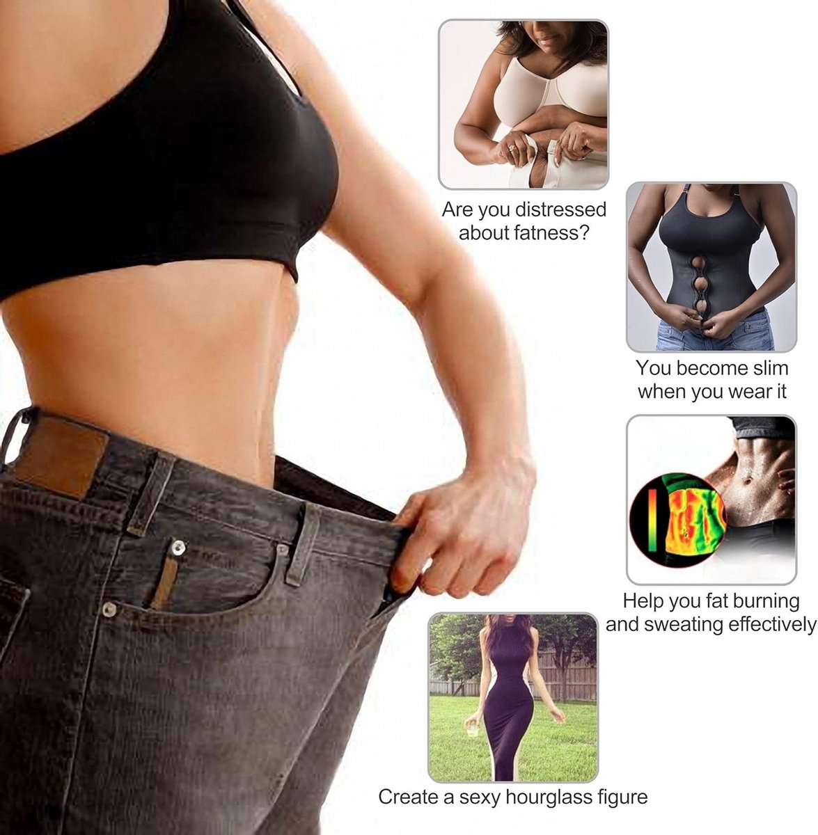 Latex Taille Trainer met Ritssluiting voor Vrouwen - Cincher Corset voor Workout en Afslanken