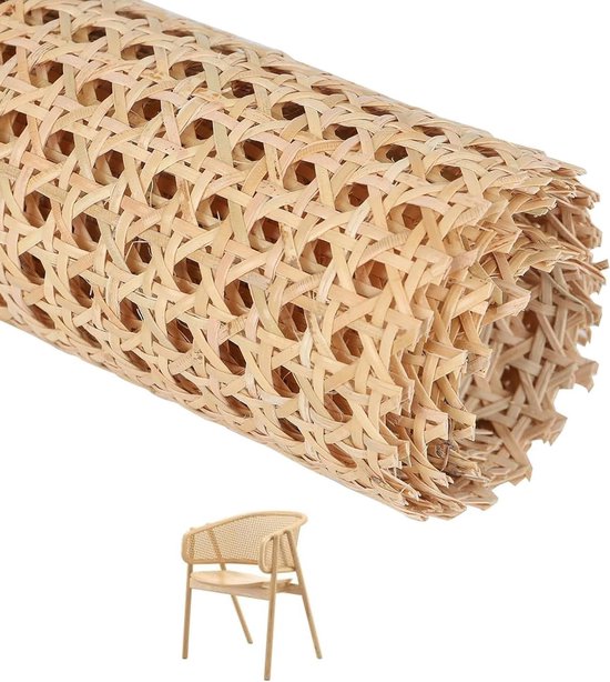 Webbing Rattan Rol - 40 x 100 cm - Geweven Open Rattan - Vlecht Rattan - Voor Caning Projecten - Thuisdecoratie
