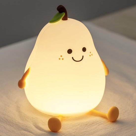 Nachtlampje - Bedlampje - Kindernachtlampje - Tiklampje - Zeven kleurenwisseling - USB oplaadbaar - Timer - Woondecoratie - Geschikt voor slaapkamers, studeerkamers en kinderkamers - Wit - 10*9*12 cm - 1W — afbeelding 5