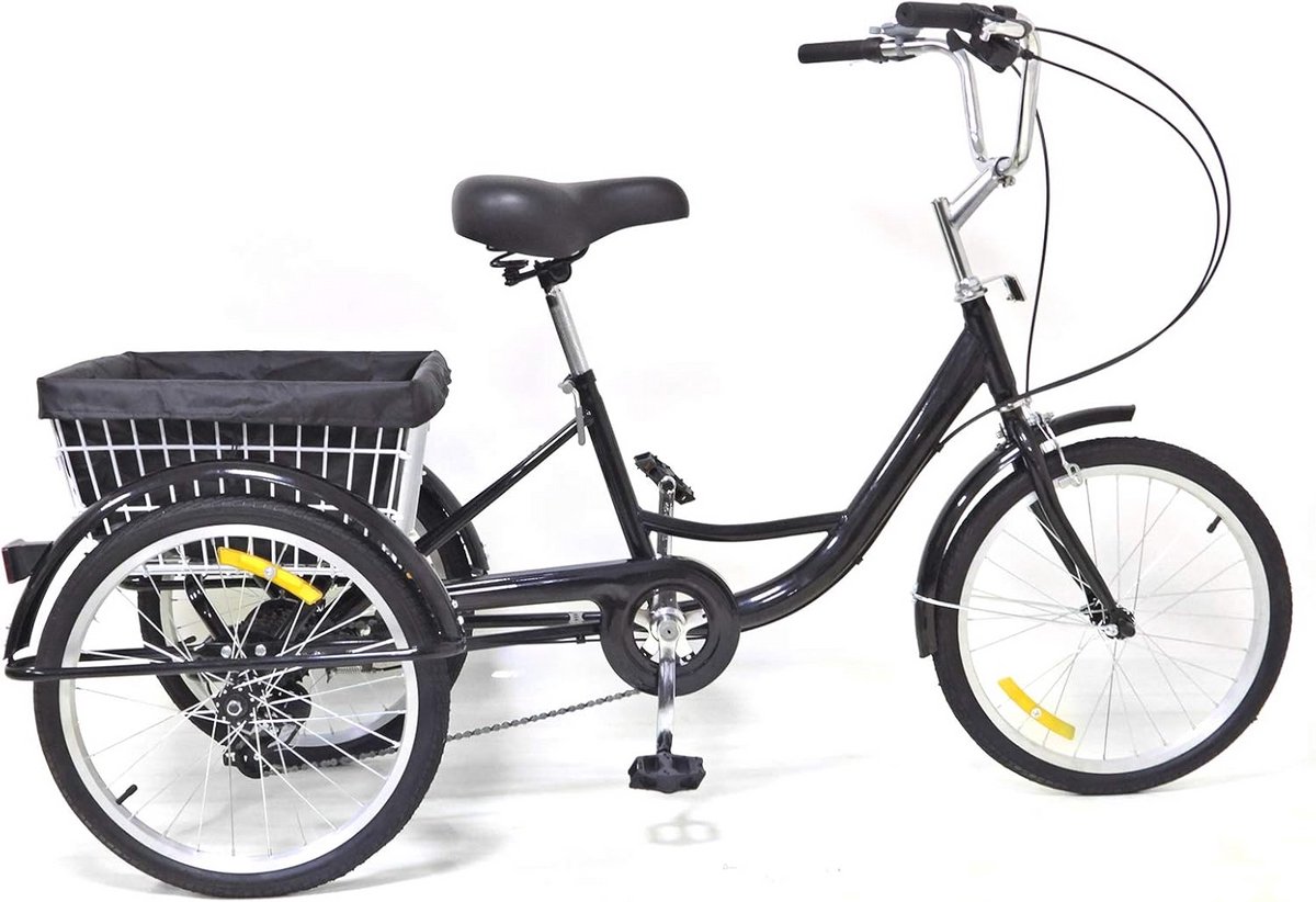 Stabiele 20 Inch Driewieler met 8 Versnellingen voor Volwassenen en Senioren
