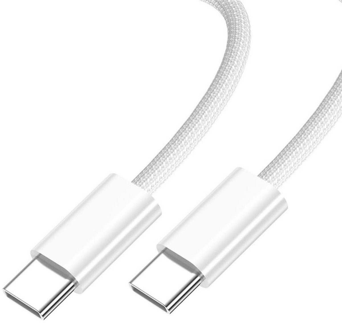 Sterke USB C naar C Kabel Nylon Gevlochten Snelladen 2 Meter