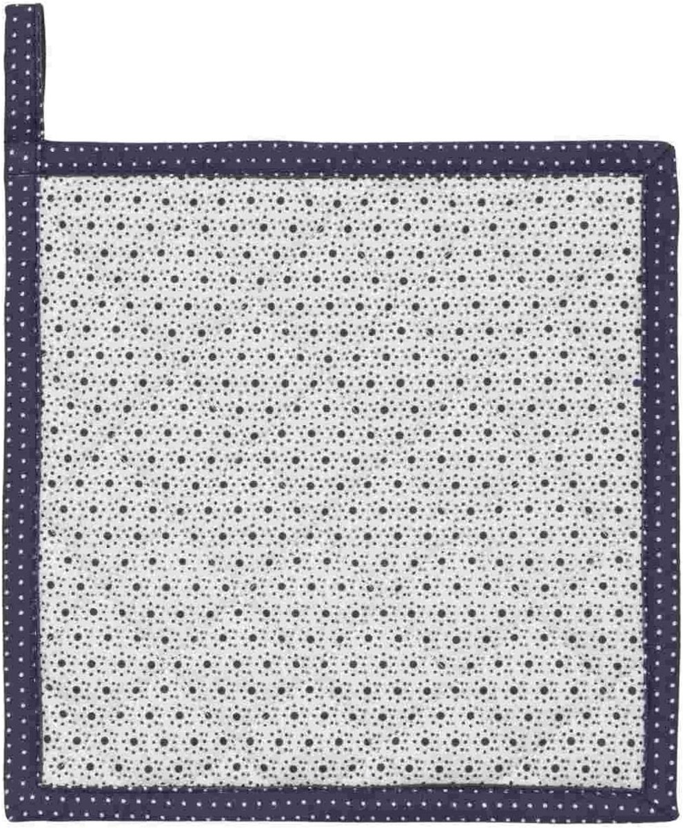 Blauwe ovenwant met stippen, 20 x 20 cm