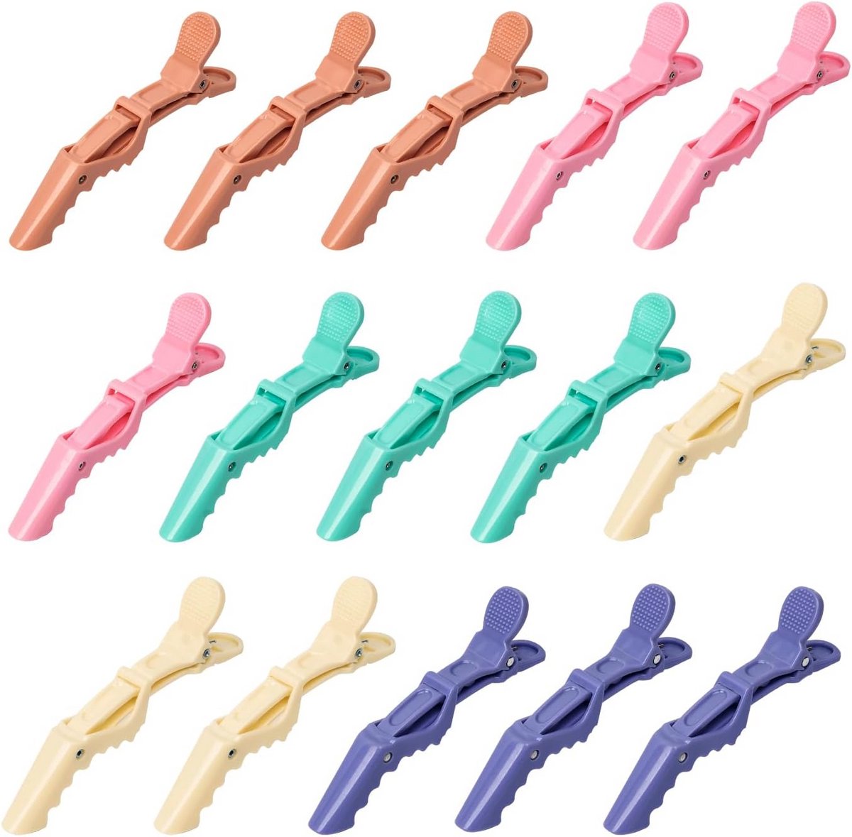 15x Professionele Haarclips voor Stylen en Secties - Krokodillip Klemmen voor Vrouwen