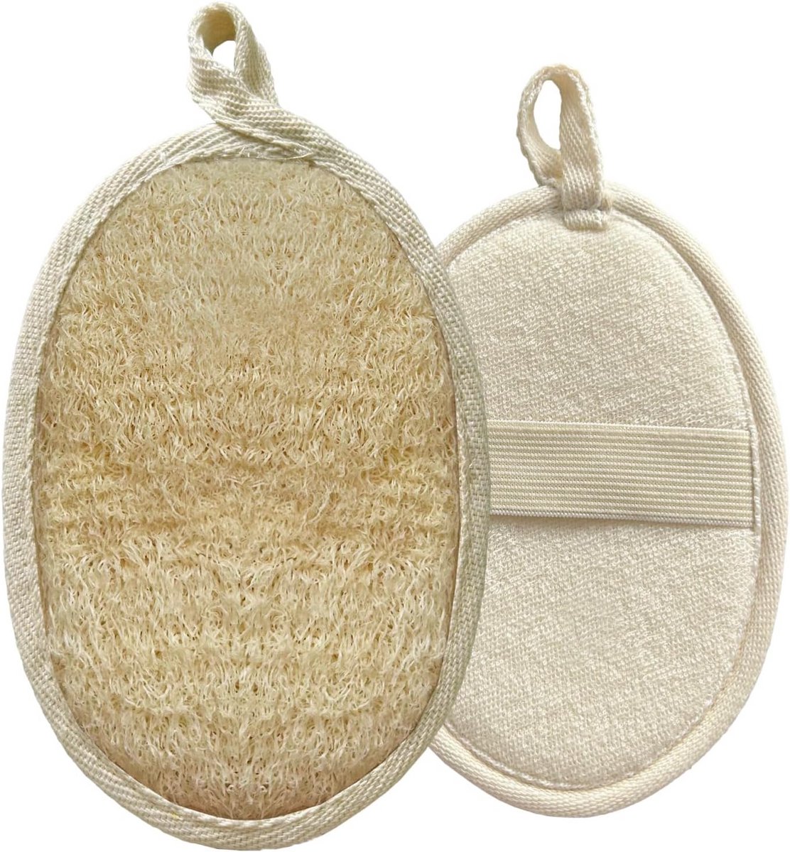 Set van 2 Natuurlijke Loofah Sponzen voor Lichaam en Gezicht - Peeling en Scrub