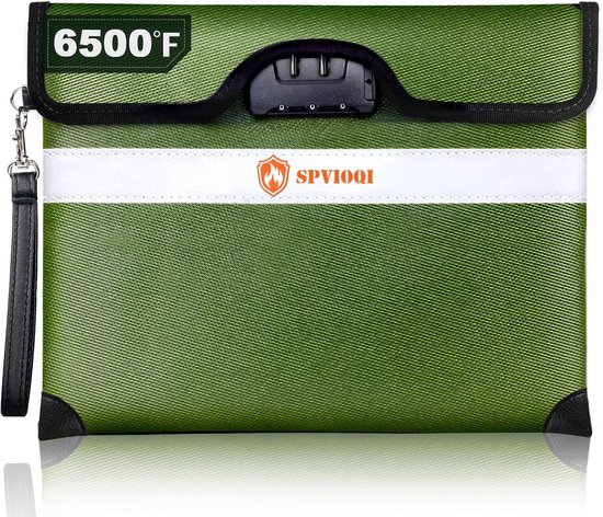 Coffre-fort de Documents ignifuge 7000°F Résistant à la Chaleur et Étanche à l'Eau pour l'Argent et les Documents Importants