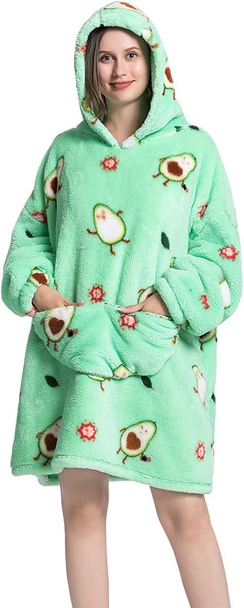 Extra Grote Comfortabele Hoodie Deken met Mouwen voor Volwassenen en Tieners