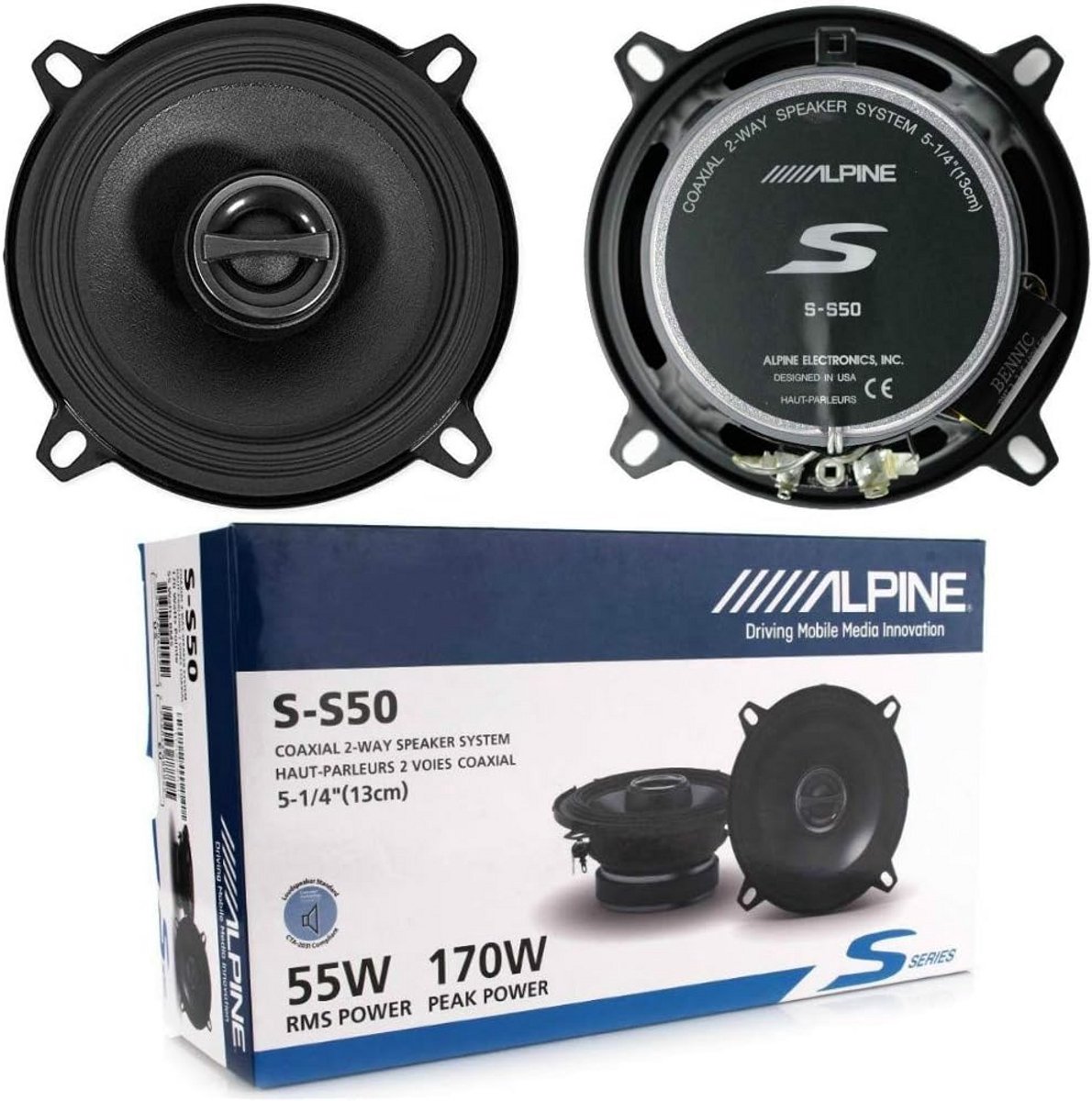 Set van 2 Coaxiale Auto Speakers 13 cm (5.25 Inch) - 2-weg - 110W RMS