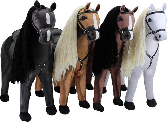 Rijdier Staand Paard Pluche Geschikt om op te Rijden Zonder Montage Rijdier Staand Paard Pluche Geschikt om op te Rijden Zonder Montage