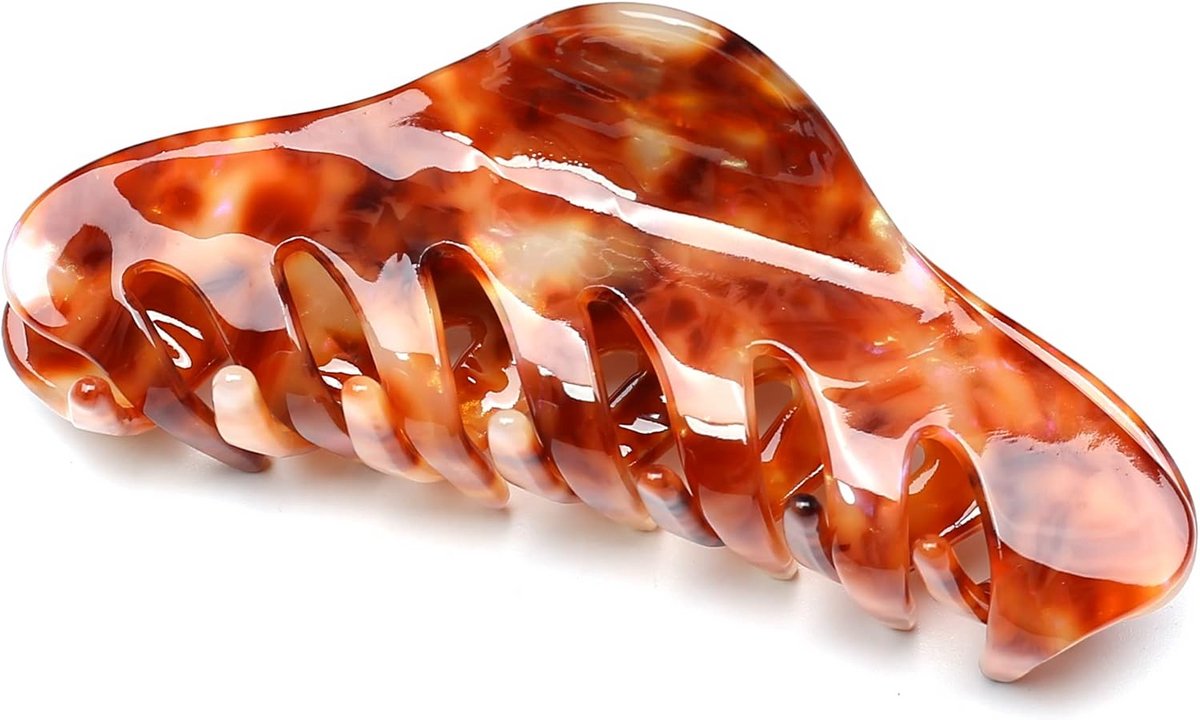 Grote, Elegante Haarclip voor Dames - Celluloseacetaat Klem voor Dik Haar