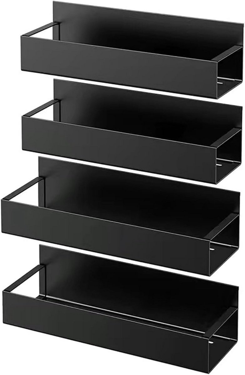 Magnetische Kruidenrek Organizer voor Koelkast - Set van 4 Verplaatsbare Magnetische Kruidenplanken