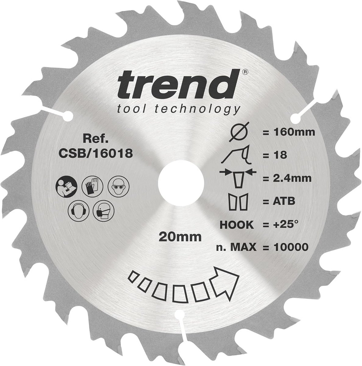 Cirkelzaagblad Hout 160mm - 18 Tanden - Fijnzaagblad voor Hard & Zacht Hout