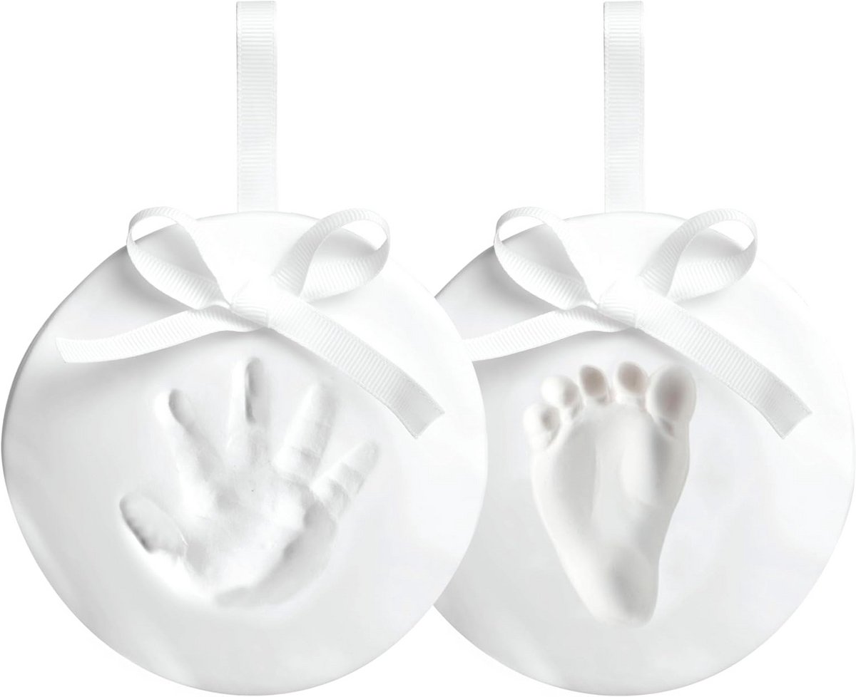 DIY Baby Hand- en Voetafdruk Set - Klei Aandenken voor Pasgeborenen - Cadeau Nieuwe Ouders