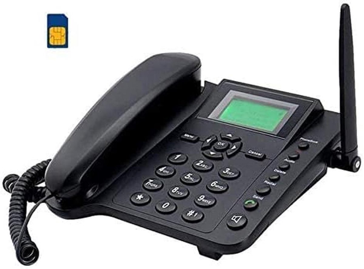Draadloze GSM Tafeltelefoon voor Simkaart - Geschikt voor Thuis en Kantoor