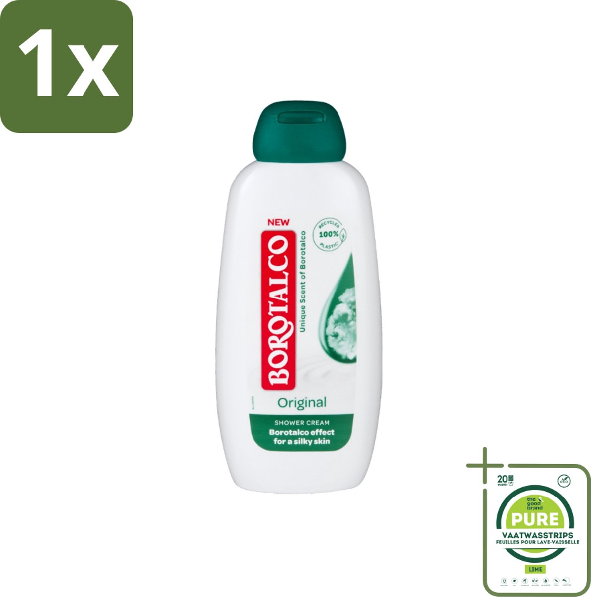 1 x Borotalco – Douchegel – Original – 250 ml - Douchegel - Borotalco - Huidverzorging - Douchegel Voor Gevoelige Huid - Douchegel Voor Droge Huid